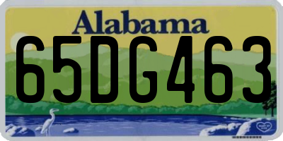 AL license plate 65DG463