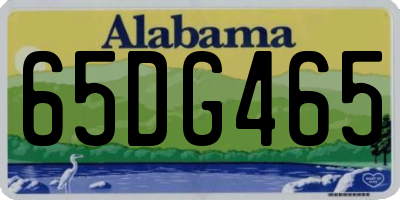 AL license plate 65DG465