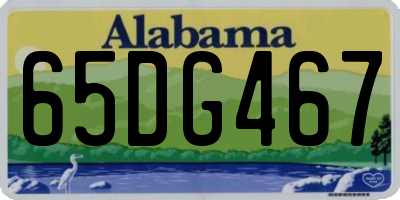 AL license plate 65DG467