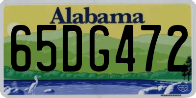 AL license plate 65DG472