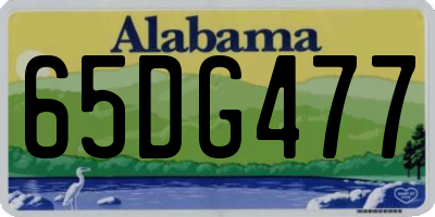 AL license plate 65DG477