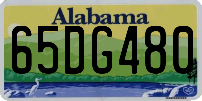 AL license plate 65DG480