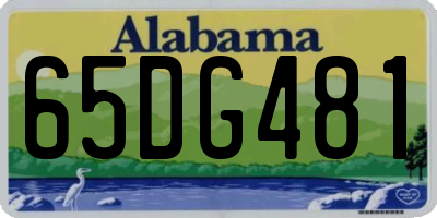 AL license plate 65DG481