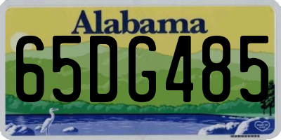 AL license plate 65DG485