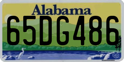 AL license plate 65DG486