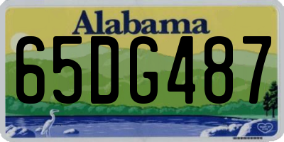 AL license plate 65DG487