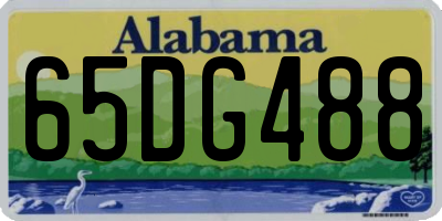 AL license plate 65DG488