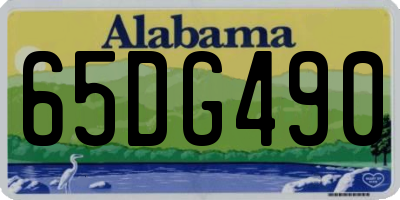 AL license plate 65DG490