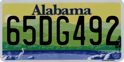 AL license plate 65DG492