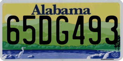 AL license plate 65DG493