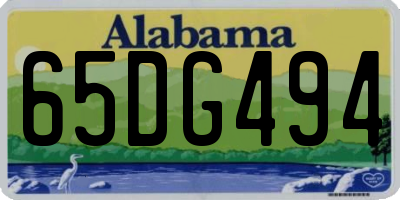 AL license plate 65DG494