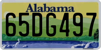 AL license plate 65DG497