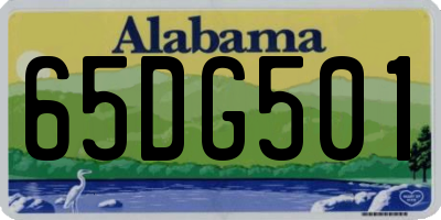 AL license plate 65DG501