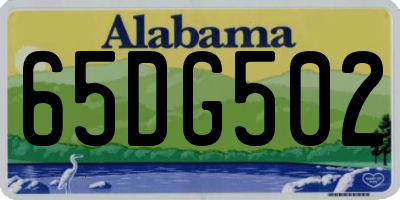 AL license plate 65DG502