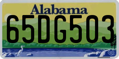 AL license plate 65DG503