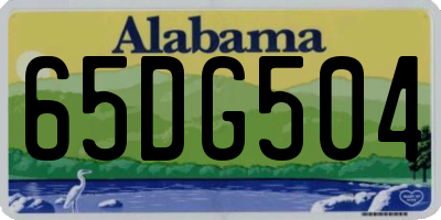 AL license plate 65DG504