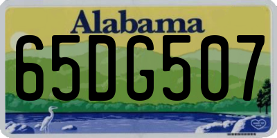 AL license plate 65DG507