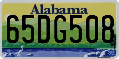 AL license plate 65DG508