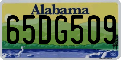 AL license plate 65DG509