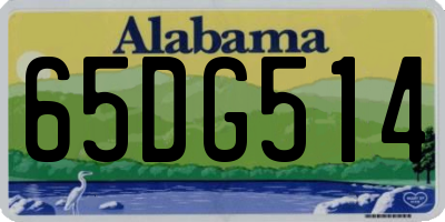 AL license plate 65DG514