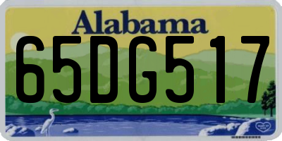 AL license plate 65DG517