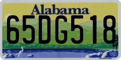 AL license plate 65DG518