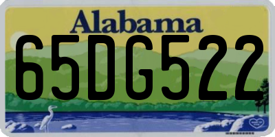 AL license plate 65DG522