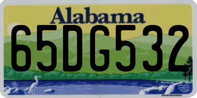 AL license plate 65DG532