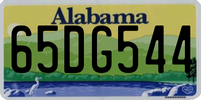 AL license plate 65DG544