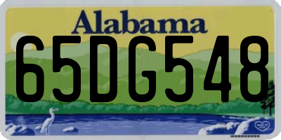 AL license plate 65DG548