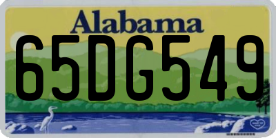 AL license plate 65DG549