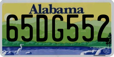 AL license plate 65DG552