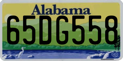 AL license plate 65DG558