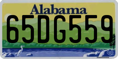 AL license plate 65DG559