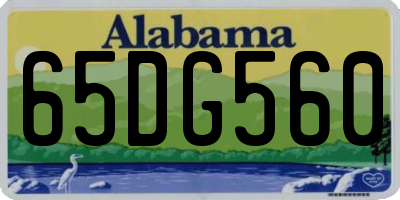 AL license plate 65DG560