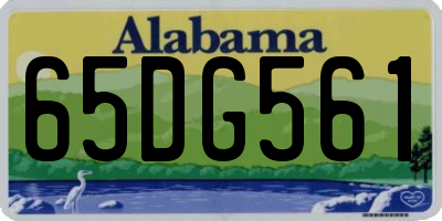 AL license plate 65DG561