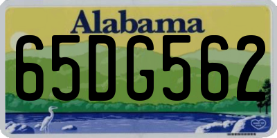 AL license plate 65DG562