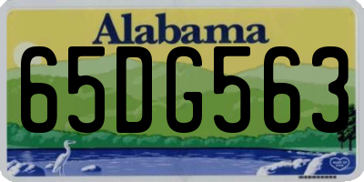 AL license plate 65DG563
