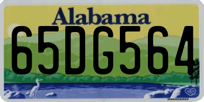 AL license plate 65DG564