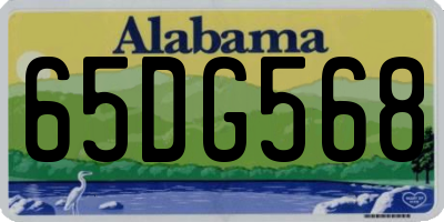 AL license plate 65DG568
