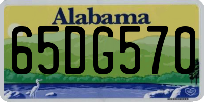 AL license plate 65DG570
