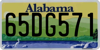 AL license plate 65DG571