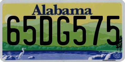 AL license plate 65DG575