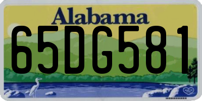 AL license plate 65DG581