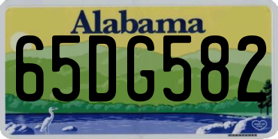 AL license plate 65DG582