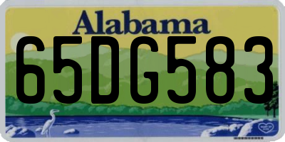 AL license plate 65DG583