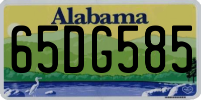 AL license plate 65DG585