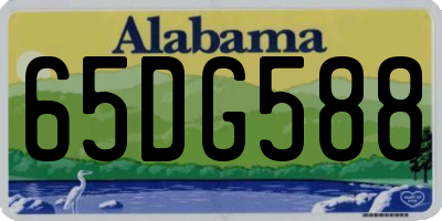 AL license plate 65DG588