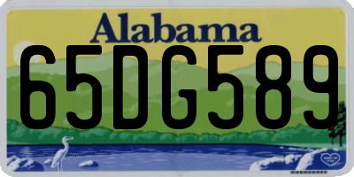 AL license plate 65DG589