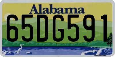 AL license plate 65DG591
